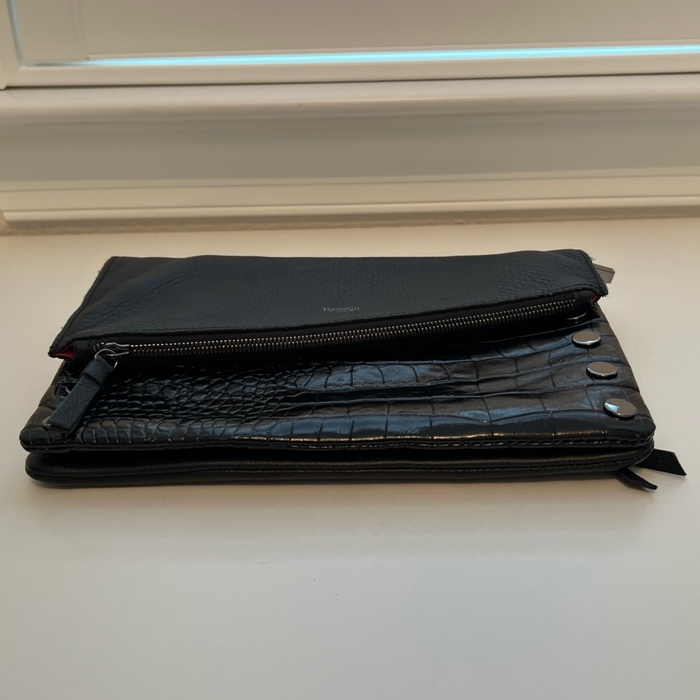 Hammitt Black Croc-Embossed Shoulder Bag - Picture 5 of 10